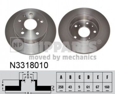 Тормозные диски NIPPARTS N3318010 (фото 1)