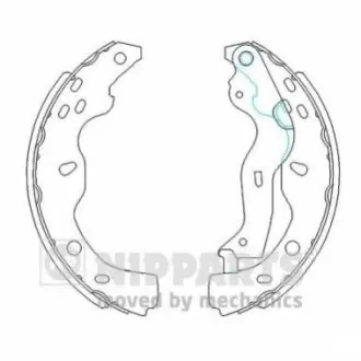Колодки гальмівні (задні) Fiat Sedici/Suzuki SX4 06- (барабанні) (220x35) NIPPARTS N3508029 Купити в Україні