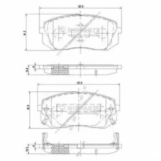 Комплект гальмівних колодок (дискових) (передніх) Hyundai i40/ix35/Kia Sportage 10 NIPPARTS N3600330