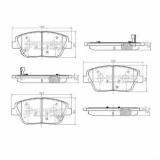 Колодки гальмівні (передні) Kia Optima 10-15 NIPPARTS N3600334 Купити в Україні