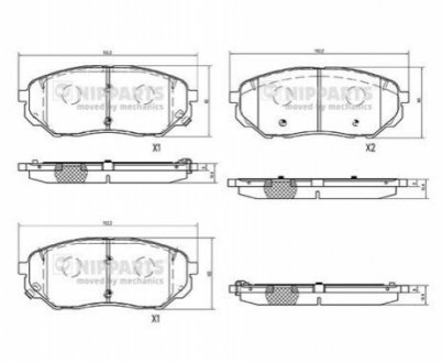 Гальмівні колодки дискові NIPPARTS N3600335