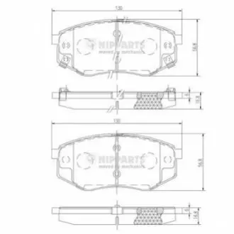 Гальмівні колодки, дискове гальмо (набір) NIPPARTS N3600545 Купити в Україні