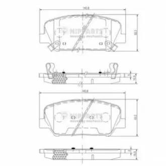 Колодки гальмівні (передні) Hyundai i30/Veloster/Kia Ceed/Optima 11 NIPPARTS N3600547