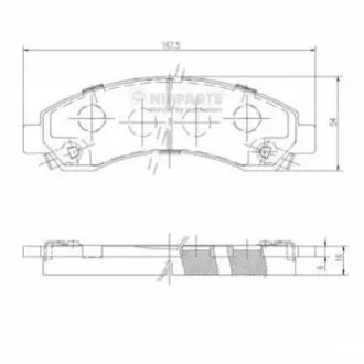 Фото Гальмівні колодки NIPPARTS (N3600801) зображення 1