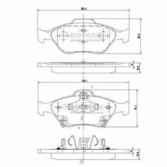 Колодки тормозные (передние) Toyota Yaris 05 NIPPARTS N3602130