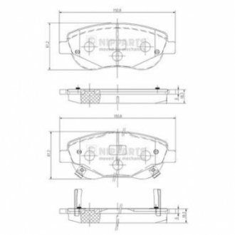 Тормозные колодки, дисковый тормоз.) NIPPARTS N3602135