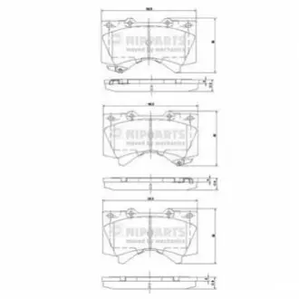 Колодки гальмівні (передні) Toyota Land Cruiser 200/Tundra/Sequoia 08 NIPPARTS N3602136 Купити в Україні