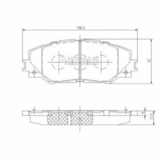 Тормозные колодки, дисковый тормоз.) - (04465YZZE8, 0446512610, 0446502310) NIPPARTS N3602138 (фото 1)