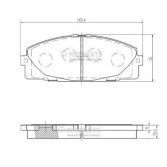 Тормозные колодки - (04465YZZE9, 0446526420, 0446526421) NIPPARTS N3602144