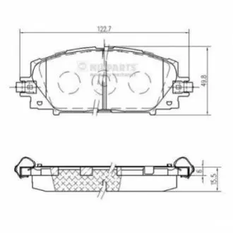 Колодки гальмівні (передні) Toyota Prius 08 NIPPARTS N3602148 Купити в Україні