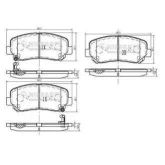 Колодки гальмівні (передні) Mazda CX-5 11 NIPPARTS N3603073 Купити в Україні