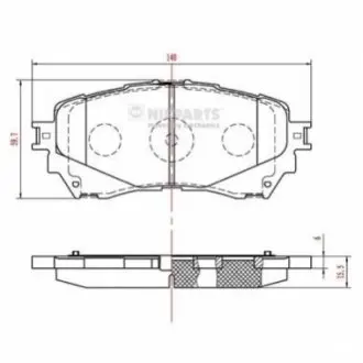 Колодки гальмівні (передні) Mazda 6 12 NIPPARTS N3603074 Купити в Україні