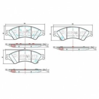 Гальмівні колодки дискові NIPPARTS N3603075