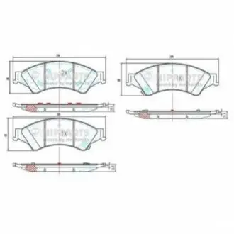 Колодки гальмівні (передні) Ford Ranger 11 NIPPARTS N3603075 Купити в Україні