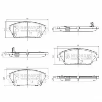 Колодки тормозные дисковые, к-кт. NIPPARTS N3603076 Купити в Україні