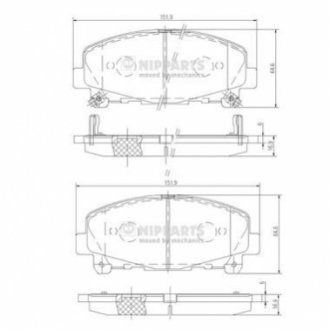 Гальмівні колодки NIPPARTS N3604069