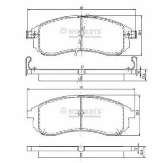 Фото Колодки гальмівні (передні) Mitsubishi L200 2.5 TD 92-15 NIPPARTS (N3605052) зображення 1