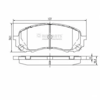 Колодки гальмівні (передні) Subaru BRZ/Forester/Impreza/Legacy/Outback/XV/Toyota GT 86 1.5-2.5 08 NIPPARTS N3607023 Купити в Україні