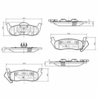 Колодки гальмівні (задні) Jeep Grand Cherokee III/IV 04-/Commander 05-10 NIPPARTS N3611059 Купити в Україні