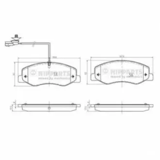 Колодки гальмівні (задні) Renault Master III/Opel Movano/Nissan NV400 10- (+датчик)/(спарка) NIPPARTS N3611061 Купити в Україні