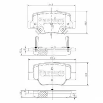 Тормозные колодки, дисковый тормоз.) NIPPARTS N3612040