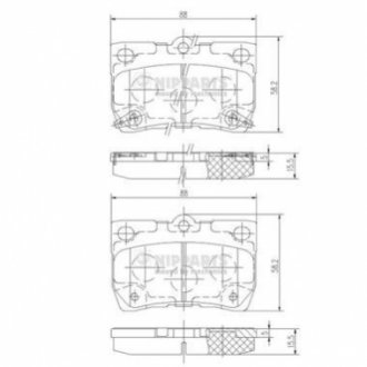 Тормозные колодки NIPPARTS N3612041