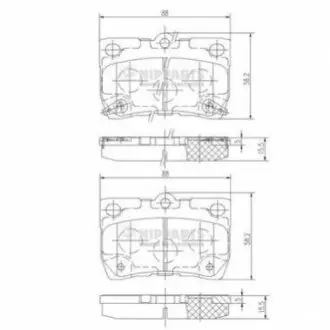 Колодки гальмівні (задні) Lexus GS/IS II/IS C 05- (замінено на 0986494891) NIPPARTS N3612041 Купити в Україні