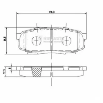 Колодки гальмівні (задні) Toyota Land Cruiser 200 08 NIPPARTS N3612043 Купити в Україні