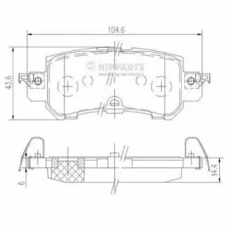 Колодки гальмівні (задні) Mazda CX5 11- / CX3 15 NIPPARTS N3613026 Купити в Україні