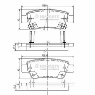 Тормозные колодки, дисковый тормоз.) NIPPARTS N3614019
