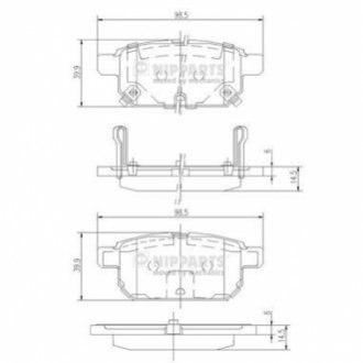 Тормозные колодки, дисковый тормоз.) NIPPARTS N3618002 (фото 1)