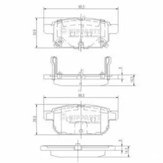 Колодки гальмівні (задні) Suzuki Vitara III 15-/SX4 S-cross 13-/Swift IV 10-/Baleno 16 NIPPARTS N3618002 Купити в Україні