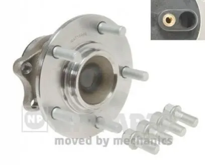 Фото Підшипник маточини (задньої) Mitsubishi Lancer 07-/Outlander 06-12/Citroen C4 Aircross 12-(+ABS/болт NIPPARTS (N4715046) зображення 1