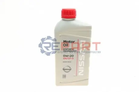 Моторна олива (1L) 0W20 API ILSAC GF-5 SN NISSAN KE90090133 Купити в Україні