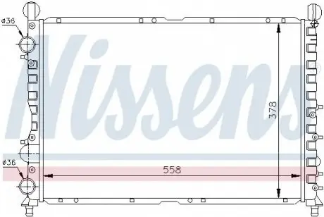 Радіатор, система охолодження двигуна NISSENS 60035
