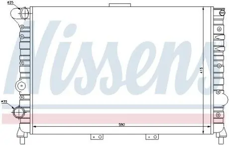 Радіатор, система охолодження двигуна NISSENS 60038