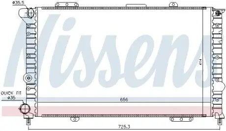 Радіатор, система охолодження двигуна NISSENS 60053
