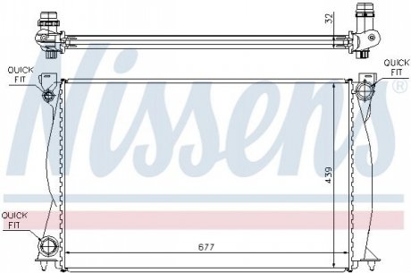 Радіатор, охолодження двигуна NISSENS 60231A