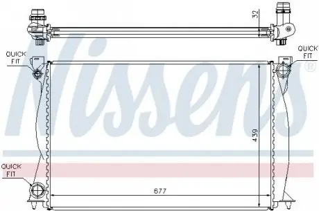Радіатор, система охолодження двигуна NISSENS 60231A Купити в Україні
