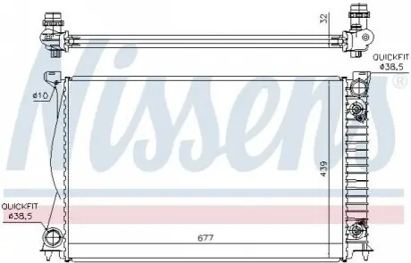 Радиатор, охлаждение двигателя NISSENS 60232A