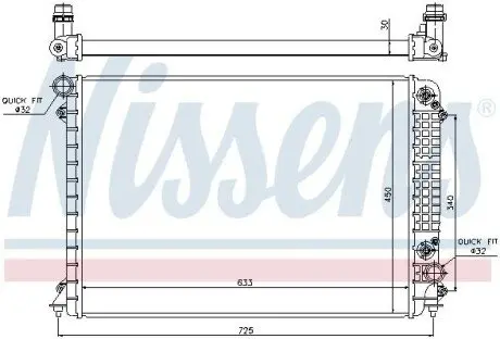 Радиатор, охлаждение двигателя NISSENS 60241