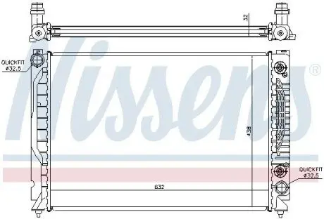 Радіатор, система охолодження двигуна NISSENS 60316 Купити в Україні