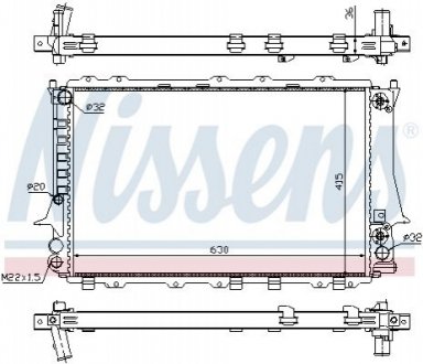 Радіатор охолоджування NISSENS 60480 (фото 1)