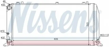Радіатор, система охолодження двигуна NISSENS 60488