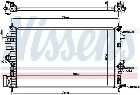 Радіатор, система охолодження двигуна NISSENS 606047