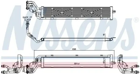 Радіатор, система охолодження двигуна NISSENS 606268 Купити в Україні