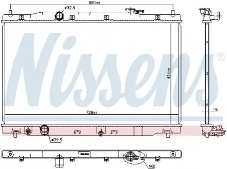 Автозапчасть NISSENS 606444