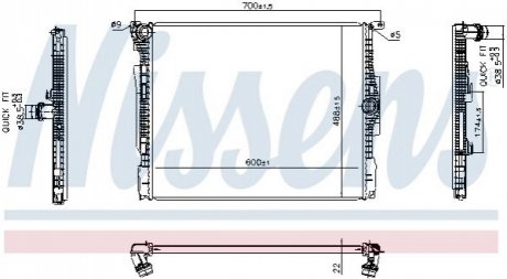 Автозапчасть NISSENS 606513