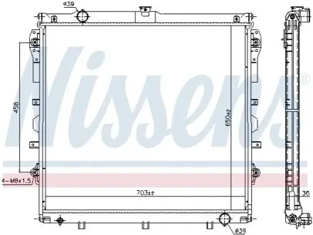 Радиатор охлаждения NISSENS 606523 Купить в Украине