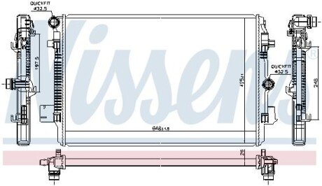 Радіатор охолодження двигуна NISSENS 606720